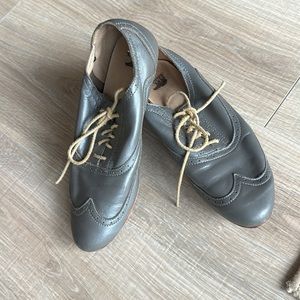 Sorel Derby Wingtip Oxfords - Silver, Genuine leather, Women 7.5